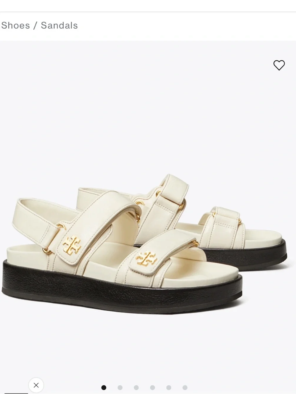 Tory Burch New Ivory Kira Sport Sandal